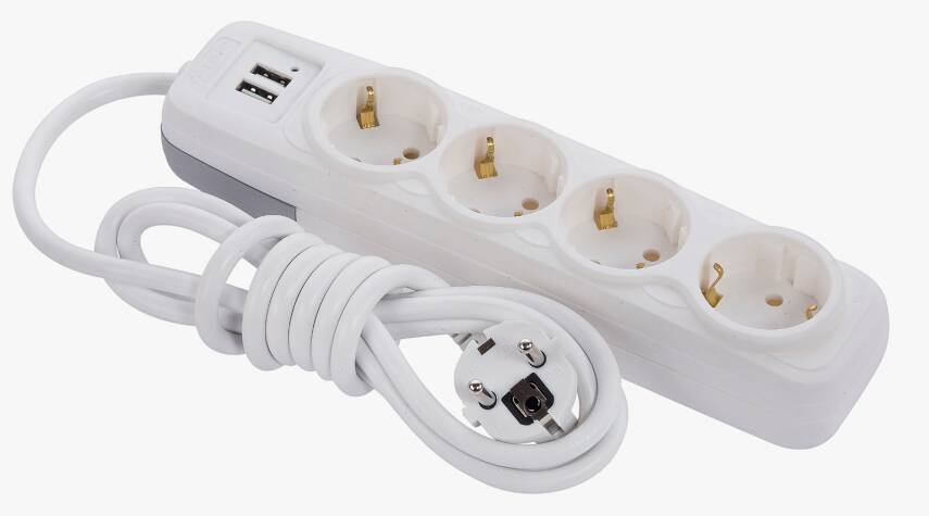 4 LÜ GRUP PRİZ 2 USB Lİ 3 METRE - 1